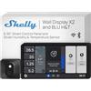 Shelly Wall Display X2 Nero + Blu H&T Nero (Bundle), Pannello di Controllo Smart Wi-Fi per Casa, Termostato, Relè Integrato da 5A, Necessario Conduttore Neutro, Dati Ambientali, Alexa e Google Home