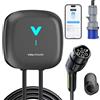 VDLPOWEREU Wallbox 7,4kW Tipo 2, 6-32A, Monofase Colonnina Ricarica Auto Elettrica con App Supporto, con cavo di ricarica Type 2 da 6m, Protezione IP67, per BEV/PHEV