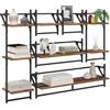 vidaXL Set mensole da parete 6 pcs Legno vecchio 100 x 25 x 30 cm, Mensola da soggiorno, soluzione moderna per riporre, scaffale decorativo resistente per la tua casa