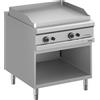 DEXION Fry top professionale elettrico con piastra liscia cromata - Potenza kW 6 x 2 - Cm 80 x 90 x 85 h