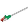 goobay 68456 CAT 6 Cavo di collegamento incrociato, S/FTP (PiMF), Grigio/Verde, 1m Lunghezza cavo