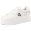 QUEEN HELENA Scarpe da Ginnastica Platform Sneakers con Strass Donna X31-12 (Argento, Sistema Taglie Calzature EU, Adulto, Donna, Numero, Media, 36)