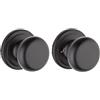 Kwikset Hancock - Pomello per porta di passaggio interno, maniglia per porte di armadi e corridoi, maniglia non bloccabile in nero opaco, con protezione Microban