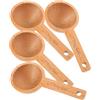 TOYANDONA Set da 4 Cucchiai Dosatori in Legno per Caffè Capacità 15ml, Design Creativo e Lunga Durata, per Ingredienti Secchi in Casa o Caffetteria
