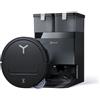 ECOVACS Robot aspirapolvere lavapavimenti DEEBOT T50 OMNI Gen3, 25.000 Pa, spazzola laterale e mocio a estensione, ZeroTangle 3.0, AIVI 3D 3.0, stazione OMNI All-in-One, lavaggio a 75 °C, 81 mm, Nero