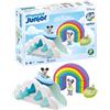 PLAYMOBIL Junior & Disney 71696 Topolino, Minnie e la casa tra le nuvole, inclusa l'arcobaleno, giocattolo sostenibile realizzato in plastica a base vegetale, giocattolo per bambini dai 12 mesi in su