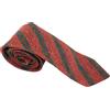 Suitsupply Uomo Cravatta ~150 X 8 CM Rosso Verde a Righe Seta Lana Misto Cotone
