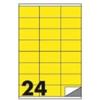MARKIN Etichette fluo permanenti Markin Copiatabu 70x36 mm in foglio A4 - 24 et./foglio giallo - conf. 100 fogli