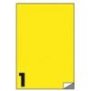 MARKIN Etichette fluo permanenti Markin 210x297 mm in foglio A4 - 1 et./foglio giallo - conf. 100 fogli
