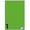 MARKIN Etichette fluo permanenti Markin Copiatabu 210x297 mm in foglio A4 - 1 et./foglio - verde - conf. 100 fogli