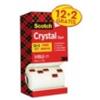 Scotch® Nastro adesivo Scotch® Crystal trasparente - 19 mm x 33 mm - Value Pack 12+2 GRATIS - 6-1933R14