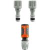 Gardena Set di connessione Gardena, set di rubinetti per tubi dell'acqua da 13 mm (1/2 pollice) e 15 mm (5/8 pollice), attacco semplice e senza attrezzi (18286-20)