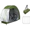 Générique Tenda di stoccaggio per 2 o 3 biciclette, in tessuto Oxford 210D con porte, resistente all'acqua alla polvere, capannone da esterno per moto, attrezzi da giardino, tosaerba