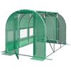 TOOLPORT Serra Tunnel TOOLPORT con porta a battente, 2x3m telo in PE 180g/m² verde trasparente