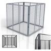 Juskys compostiera in metallo 450 L, acciaio zincato e verniciato a polvere, resistente alle intemperie, ventilazione tramite griglia, compostaggio rapido - argento