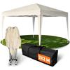 Kronenburg Gazebo Pieghevole 2x2m Impermeabile con Protezione UV 50+, Padiglione Rapido da Giardino, Incluso Borsa e Picchetti, Struttura Robusta, Altezza Regolabile, Champagne