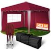 Kronenburg-Store Gazebo Pieghevole 3x3m Impermeabile, Tendone da Giardino con 2 Pareti Laterali, Protezione UV 50+, Borsa di Trasporto, Ideale per Feste e Mercati, Rosso
