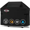 Grillman Copertura Barbecue da Esterno 147x61x122 cm - Telo BBQ Impermeabile Antivento Antistrappo - Copri Barbecue per Weber, Char Broil, Outback - Accessori BBQ e Carbonella - Nero