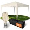 Kronenburg Gazebo Pieghevole 3x3m Impermeabile, Protezione UV 50+, Montaggio Rapido, Tendone da Giardino per Feste con Borsa, Corde e Picchetti, Champagne