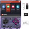 XiFanHo Retro Game Console Miyoo Mini Plus, 64G Miyoo Mini+ Console di gioco portatile con oltre 20000 giochi, sistema Linux Cortex-A7 con 3000 mAh Supporta Gamepad wireless (Viola)
