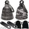 Dream Apparel Confezione da 2 campanelli per motociclisti, unisex, con gancio per campanello, per equitazione, Ride Safely & I Need You & Love You Bell+ Bell, taglia unica