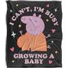 LOGOVISION Mummy Pig Busy Growing A Baby Coperta super morbida al tatto setoso - 152 x 127 cm