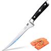 SHAN ZU Coltello per Sfilettare Pesce 18cm, Coltello da Disosso Carne e Pesce