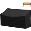 Epicover Copertura per panca da esterno, 210D, resistente, a 2 posti, con prese d'aria, resistente alle intemperie, per mobili da patio, 134 x 66 x 89 cm (2 posti)
