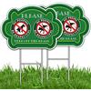 TOHAO Cartello con scritta No Peeing and No Pooping Dog, confezione da 2, double face, con scritta Please Be Respectful Keep Off The Grass Yard Signs with Metal Wire H-Stakes incluse, 35,6 x 25,4