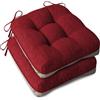 AddGrace - Set di 2 cuscini per sedia, 40 x 40 cm, cuscini morbidi con imbottitura di 10 cm di alta qualità per interni, cucina o sala da pranzo, colore: rosso