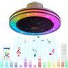 KZT RGB Musicale Fan Plafoniera con Bluetooth Altoparlante Ventilatore da Soffitto con Luce e Telecomando Dimmerabile Silenzioso Lampada da Soffitto Bambini Soggiorno camera da letto Fan Illuminazione