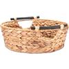 Decorasian Cesto portaoggetti intrecciato in giacinto d'acqua con manici - Cestino regalo o cestino vuoto - Cesti regalo ideali da grandi a piccoli - 3 pezzi 37 cm (DA-B0005)