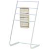 AVANTI TRENDSTORE - Leandro - Portasciugamani di colore bianco in metallo, offre 4 aste per posizionare vari asciugamani. Ideale per il bagno. Dimensioni LAP 46x82x31,5 cm