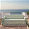 Bifulco Biancheria Bifulco Telo Arredo Copritutto 100% Cotone 240x250 cm di Fancy Home - Copridivano Copriletto Multiuso a Righe - Art. Maison (Verde)