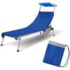 IRGEbeach Telo Lettino Mare in Microfibra con Tasche Laterali ed Elastici Antiscivolo IRGE Art. Basic (Royal/Grigio)