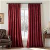 Woaboy Tenda in Velluto con Nastro Arricciato Rosso Vino Tende in Velluto Oscuranti Set da 2, Belle, Spesse e Pesanti Soggiorno Camera da Letto Oscuramento Tenda Termica, H245 x L140 cm
