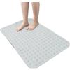 HOME ZEN HOUSEHOLD LINEN TAPPETO DOCCIA VASCA ANTISCIVOLO CON VENTOSE 100% PVC PLASTICA QUALITà COMFORT - ANTIMUFFA - SICUREZZA PER BAMBINI E ANZIANI 70x36 cm Bianco