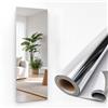 Vibsky Specchi a figura intera, fai da te, adesivo da parete a specchio in PET 40 cm x 122 cm, autoadesivo, resistente agli urti, flessibile, specchio da parete per soggiorno, bagno, decorazione per la