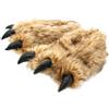 TOYANDONA Pantofole Peluche Marroni Antiscivolo a Forma di Zampa D'orso per Casa e Hotel, Calde e Comode, di Ciabatte Invernali Semplici e Casual