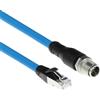 ACT Industrial 10,00 metri Cavo sensore da telaio M12X 8 pin maschio a RJ45, cavo Superflex SF/UTP TPE, schermato (SC4903)