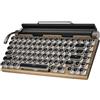 OEM Tastiera meccanica, Bluetooth, doppia modalità, blu, effetto legno, hot-swappable