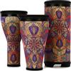 Remo World Percussion, Set Festival Combo Pack (1x Djembe, 1x Timbau, 1x Tubano), Morado DP-2510-AA-65