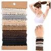 NEBURORA 28 elastici per capelli boho intrecciati, elastici per capelli, elastici per coda di cavallo per donne e ragazze con capelli spessi o sottili, 4 stili multicolore