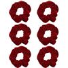 EUPSIIU 6 Pezzi Anello per Capelli Elastici Scrunchie per Capelli Scrunchies per Capellis in Seta, Grande Capellis con un Elastico a Spirale All´interno in Seta,Fasce Pettinature Donna Ragazza(Rosso)
