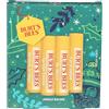 Burt's Bees Burts Bees Jingle Balms by Burts Bees for Unisex - 4 pezzi 0,15oz Lip Balm - Let Is Now, 0,15oz Lip Balm - Be Jolly, 0,15oz Sip Hot Cocoa, 0,15oz Lip Balm - Believe in Magic