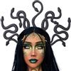Zoestar Medusa - Fascia per capelli con serpente, dea greca, accessorio per capelli per Halloween, da donna (nero, taglia unica)