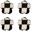 Ｎｏｏｎｈｏｒｓｅ 4 fermagli per capelli a quadretti piccoli per donne e ragazze, mini fermagli per capelli per acconciature in bianco e nero, accessori decorativi per capelli per frangia e trecce