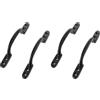 Merriway Bulk Hardware BH00060 Maniglia a D in Ferro Lavorato a Caldo, Nero, Set di 4 Pezzi
