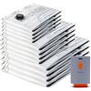 motomoyo Sacchi Sottovuoto con Pompa Senza Fili - Set da 12 Pezzi (4x40x50cm, 4x50x70cm, 4x60x80cm) Riutilizzabili per Abiti, Viaggio e Conservazione, Include Pompa Elettrica Ricaricabile