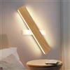 ZMH Led Lampada Parete Interni- 52cm 17w Design Moderno Corridoio Lampada Scala Legno Lampada 3000k Bianco Caldo Illuminazione Soggiorno Camera Letto Corridoio Scala
